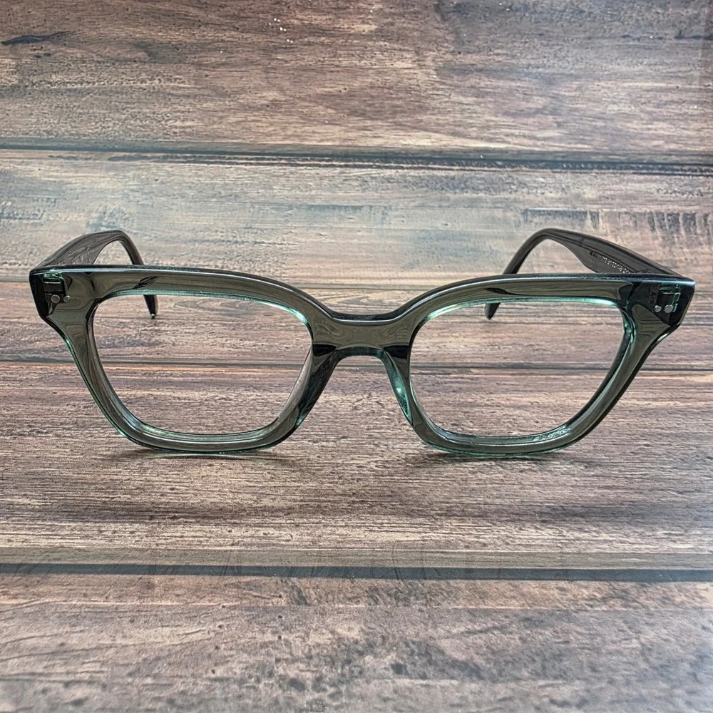 Warby Parker Beale W 712 Translucent Green Square Eyeglasses 51-20-145